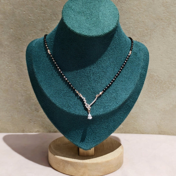 Radiant Bloom Rose Gold Silver Mangalsutra