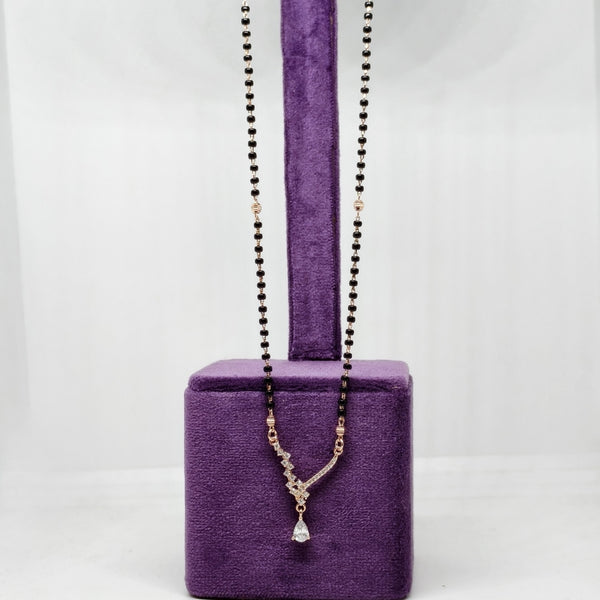 Radiant Bloom Rose Gold Silver Mangalsutra