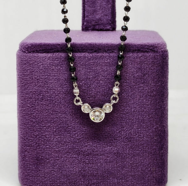 Elegant Leaf Silver Mangalsutra