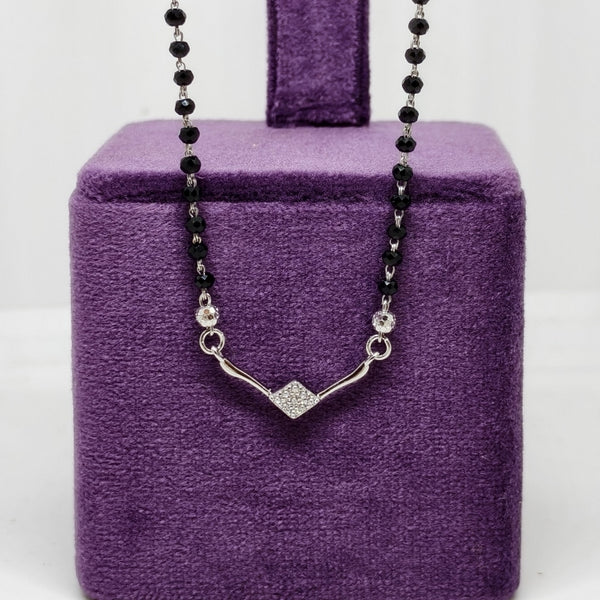 Twinkle Diamond Silver Mangalsutra