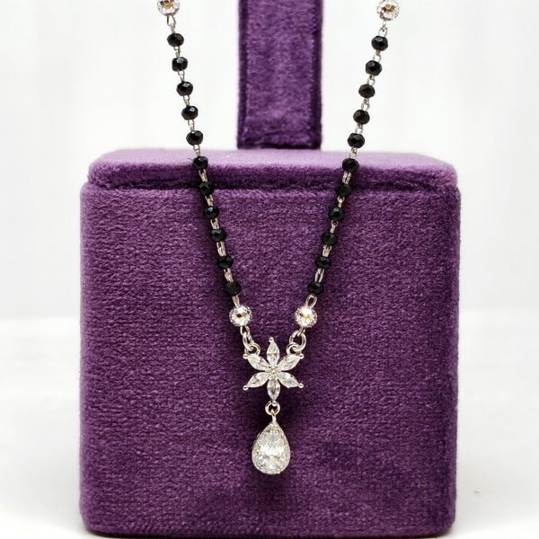 Divine Lotus Silver Mangalsutra