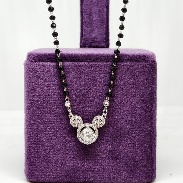 Elegant Leaf Silver Mangalsutra