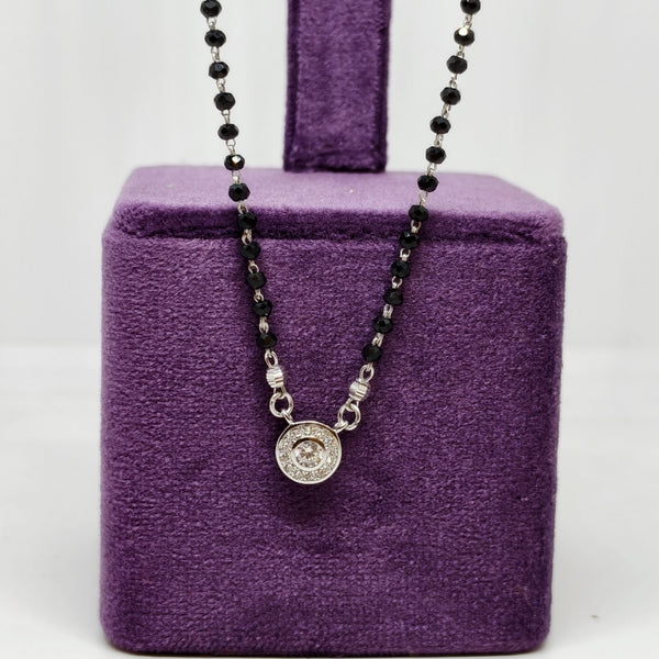 Aura Circle Silver Mangalsutra