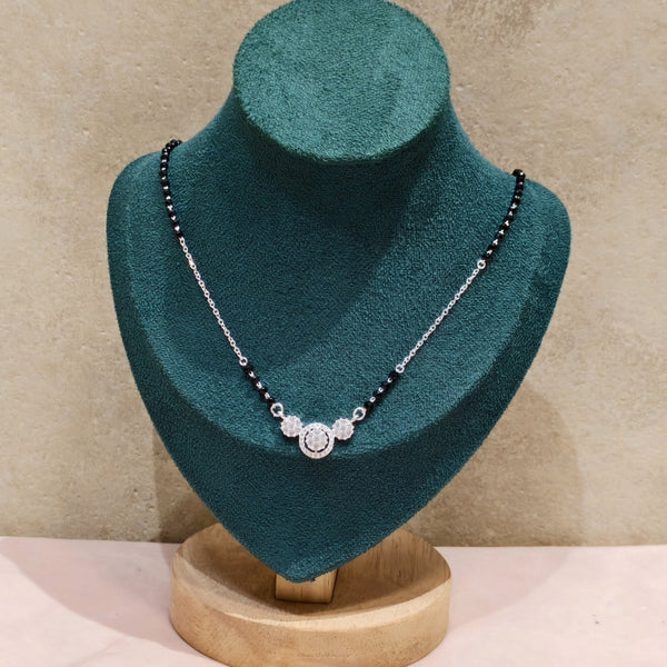 Aura Circle Silver Mangalsutra