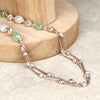 Antique Rose Aura Silver Necklace