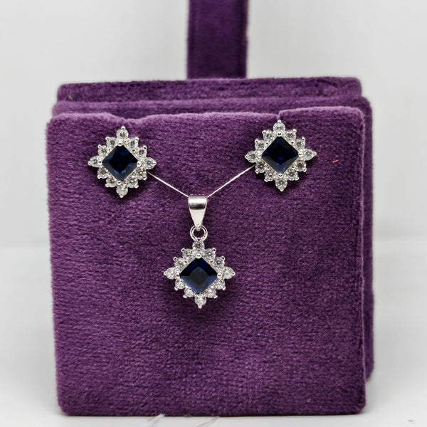 Antique Aura silver Earrings Pendent Set