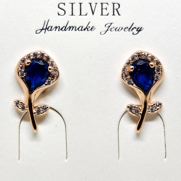 Rose Heritage Silver Earrings Pendent Duo