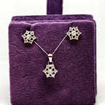 Imperial Silver Charm Earrings Pendent Set