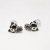 Cute Teddy Charm Silver Earrings