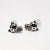 Cute Teddy Charm Silver Earrings