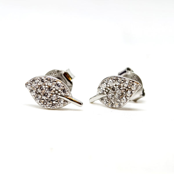 Elegant Leaf Silver Earrings