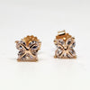 Rose Glow Silver Earrings