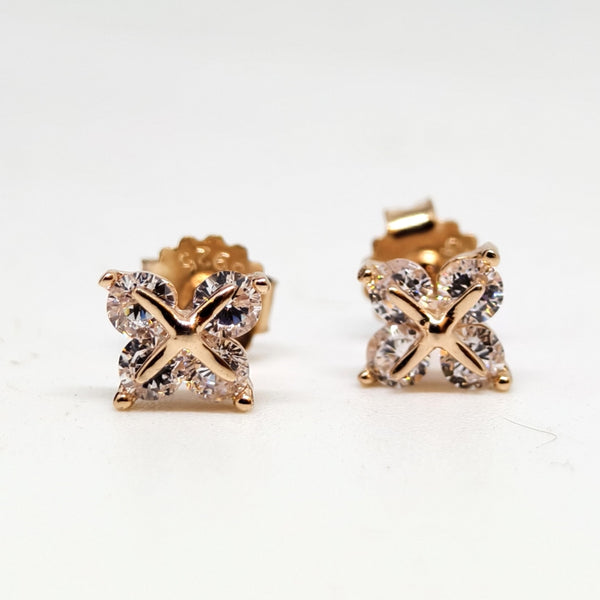 Rose Glow Silver Earrings