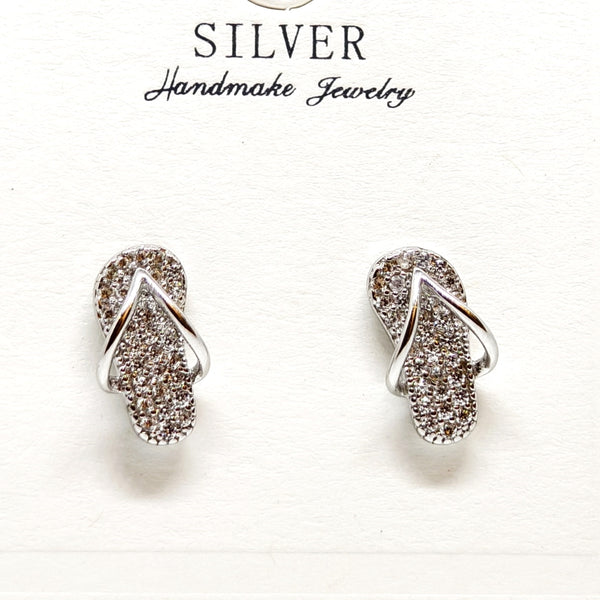 Crystal Shine Silver Earrings