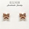 Nova Rosé Spark Studs Silver Earrings