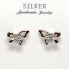 Luna Butterfly Drop Silver Earrings