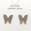 Aurora Butterfly Shine Silver Earrings