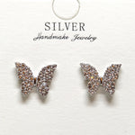 Aurora Butterfly Shine Silver Earrings