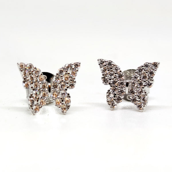 Aurora Butterfly Shine Silver Earrings
