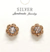 Elysian Blush Curve Silver Earrings
