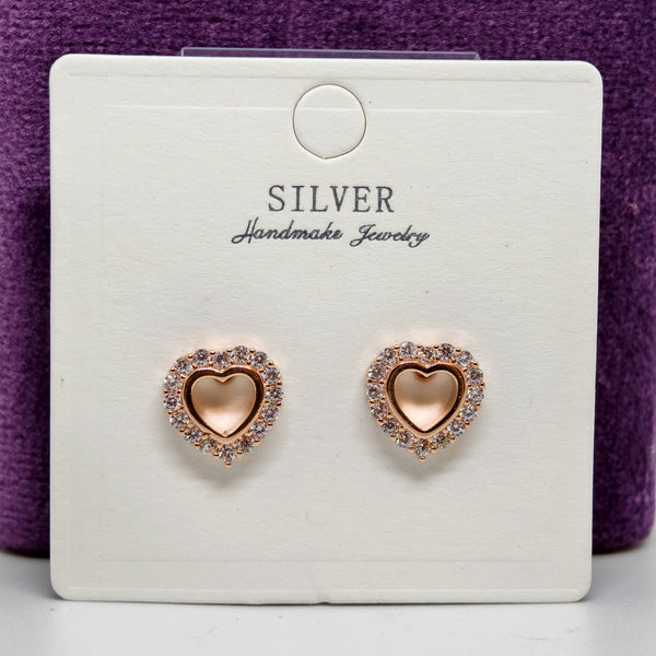 Radiant Rosé Loop Silver Earrings