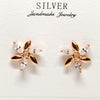 Nova Rosé Spark Studs Silver Earrings