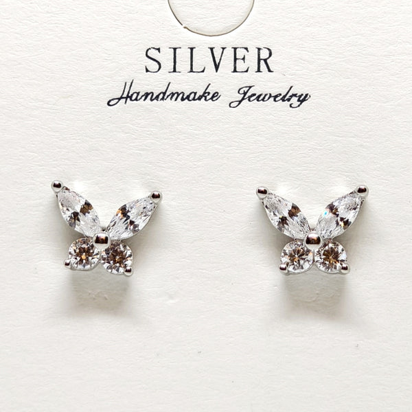 Celeste Butterfly Glow Silver Earrings