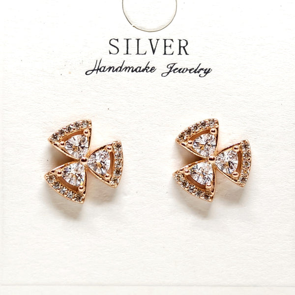 Velvet Rosé Drops Silver Earrings