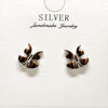Luna Butterfly Drop Silver Earrings