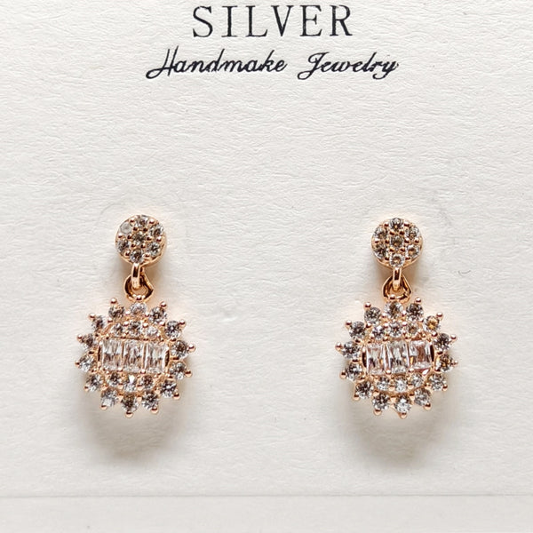 Nerina Rosé Flow Silver Earrings