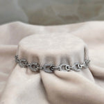 Elegant Gold Chain Silver Bracelet