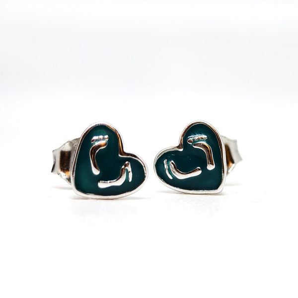 Silver Heart Love Earrings