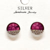 Classic Floral Sterling Silver Stud Earrings