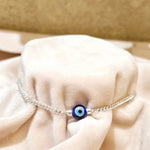 Blue Evil Eye Silver Bracelet
