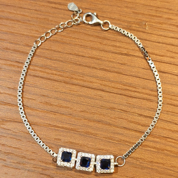Diamond Touch Silver Bracelet