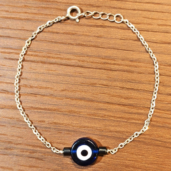Blue Evil Eye Silver Bracelet