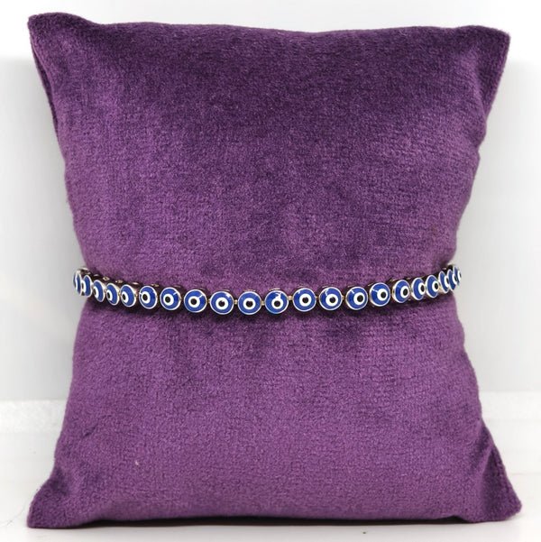 Blue Evil Eye Silver Bracelet