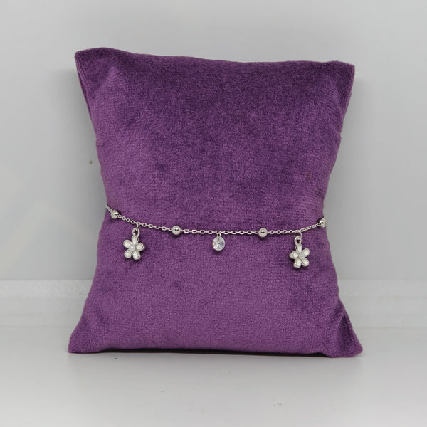 Blooming Flower Silver Bracelet