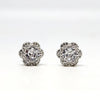 Classic Floral Sterling Silver Stud Earrings