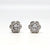 Classic Floral Sterling Silver Stud Earrings