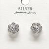 Classic Floral Sterling Silver Stud Earrings