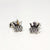 Classic Floral Sterling Silver Stud Earrings