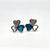 Classic Floral Sterling Silver Stud Earrings