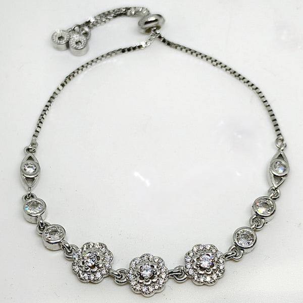 Premium Diamond Style Silver Bracelet