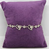 Heart Pendant Chain Silver Bracelet