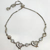Heart Pendant Chain Silver Bracelet