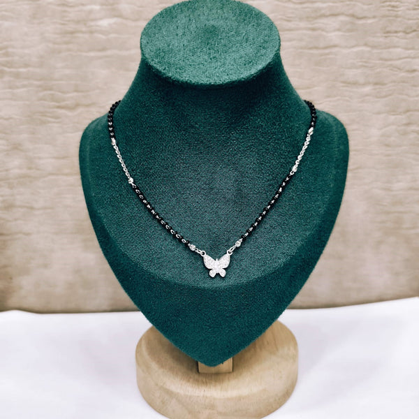 Butterfly Charm Silver Mangalsutra