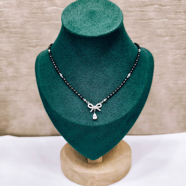 Pearl Charm Silver Mangalsutra