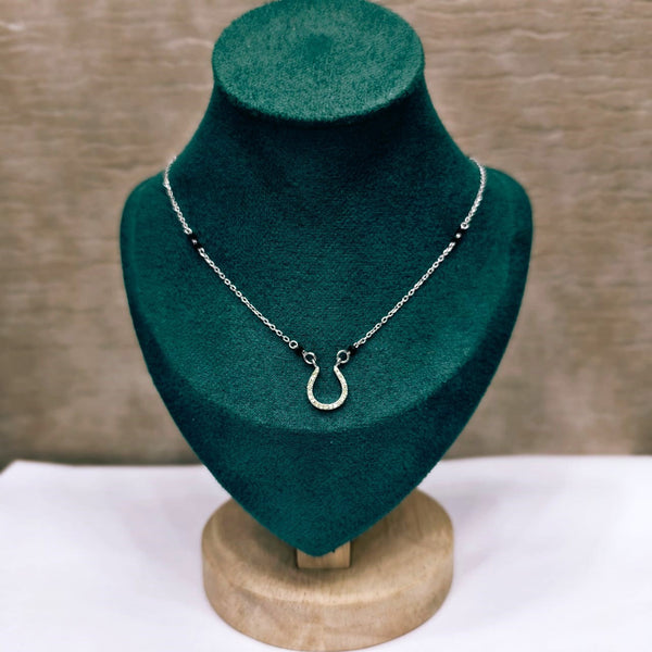 Lotus Charm Silver Mangalsutra