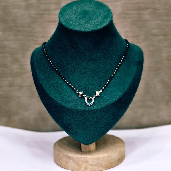 Heart Pendant Silver Mangalsutra